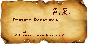 Poszert Rozamunda névjegykártya